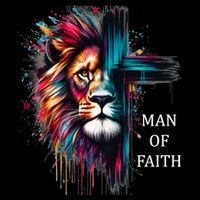 Man Of Faith Lion Jesus Christ Design Women's Crop Top Tee