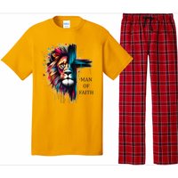 Man Of Faith Lion Jesus Christ Design Pajama Set