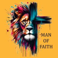 Man Of Faith Lion Jesus Christ Design Premium T-Shirt