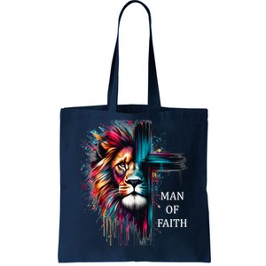 Man Of Faith Lion Jesus Christ Design Tote Bag