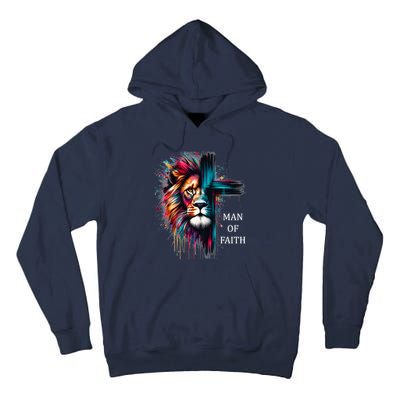 Man Of Faith Lion Jesus Christ Design Tall Hoodie