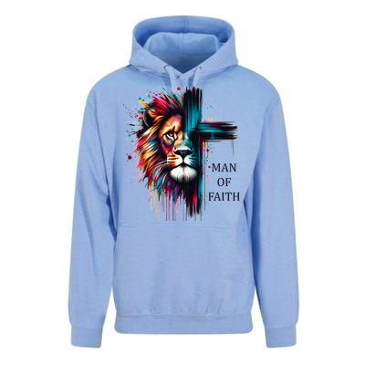 Man Of Faith Lion Jesus Christ Design Unisex Surf Hoodie