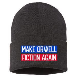 Make Orwell Fiction Again Libertarian Orwellian 1984 Orwell Sustainable Knit Beanie