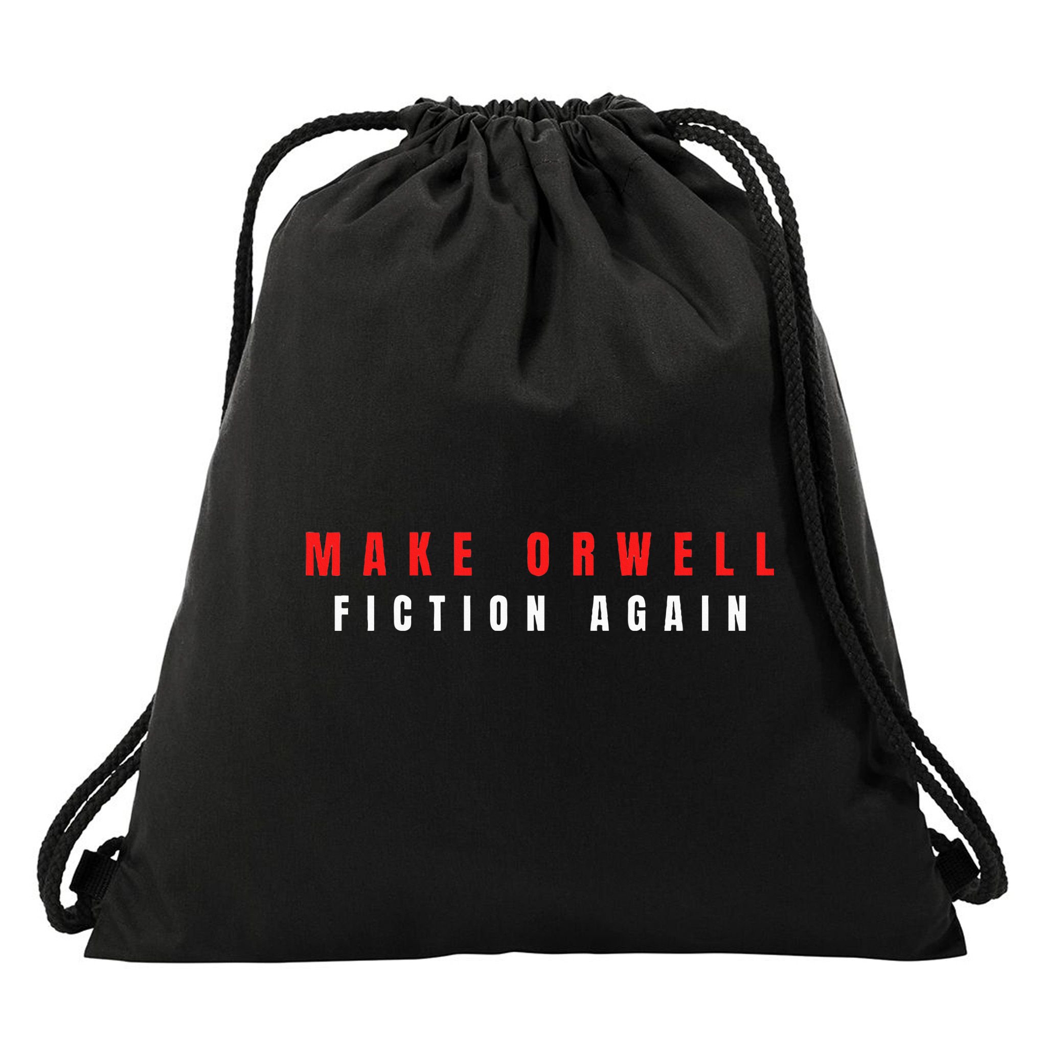Make Orwell Fiction Again Trump Drawstring Bag