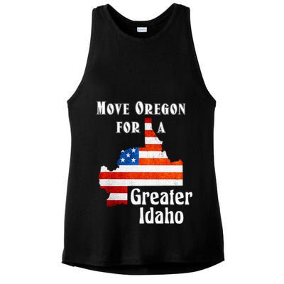 Move Oregon For A Greater Idaho Ladies PosiCharge Tri-Blend Wicking Tank