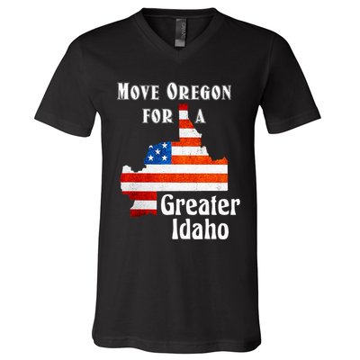Move Oregon For A Greater Idaho V-Neck T-Shirt