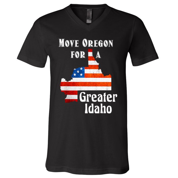 Move Oregon For A Greater Idaho V-Neck T-Shirt