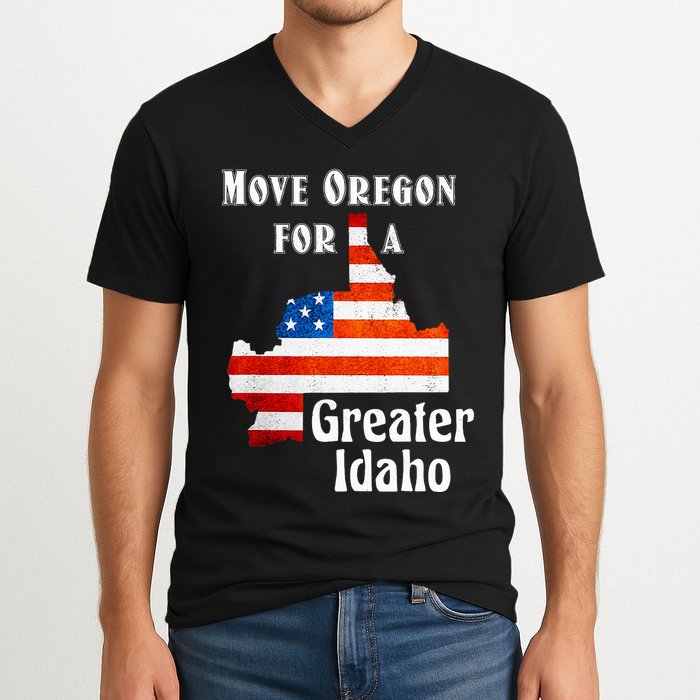 Move Oregon For A Greater Idaho V-Neck T-Shirt