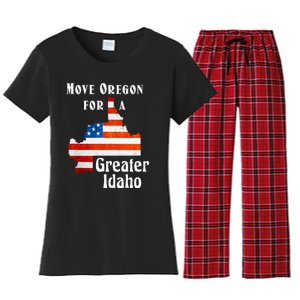 Move Oregon For A Greater Idaho Women's Flannel Pajama Set