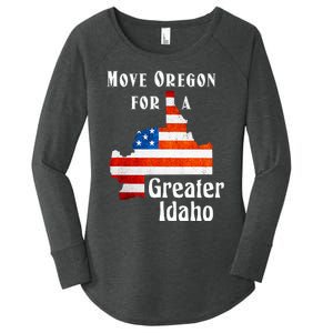 Move Oregon For A Greater Idaho Women's Perfect Tri Tunic Long Sleeve Shirt