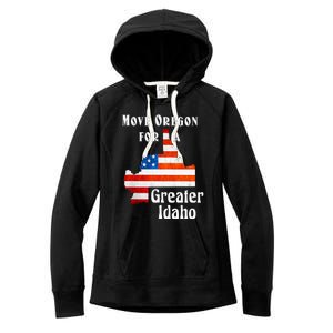 Move Oregon For A Greater Idaho Women's Fleece Hoodie