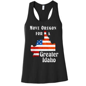 Move Oregon For A Greater Idaho Women's Racerback Tank