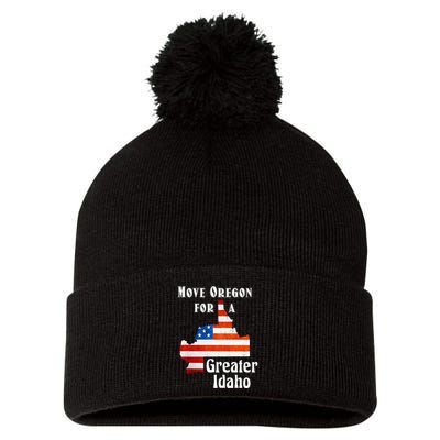 Move Oregon For A Greater Idaho Pom Pom 12in Knit Beanie