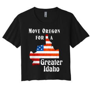 Move Oregon For A Greater Idaho Women's Crop Top Tee