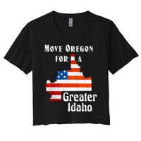 Move Oregon For A Greater Idaho Women's Crop Top Tee