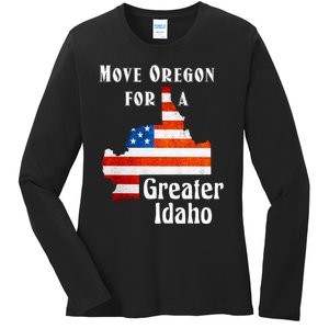 Move Oregon For A Greater Idaho Ladies Long Sleeve Shirt