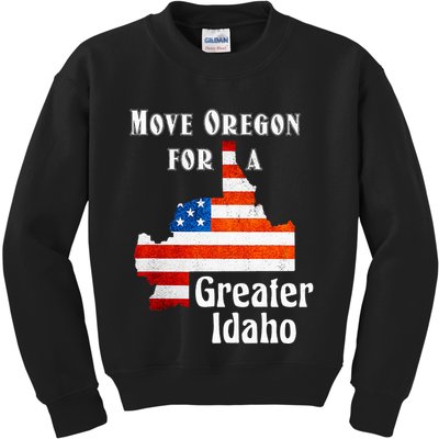 Move Oregon For A Greater Idaho Kids Sweatshirt