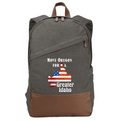 Move Oregon For A Greater Idaho Cotton Canvas Backpack