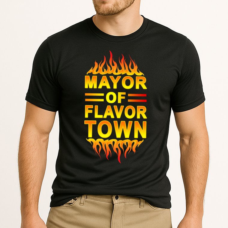 Mayor Of Flavor Town Cooling Performance Crew T-Shirt