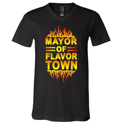 Mayor Of Flavor Town V-Neck T-Shirt
