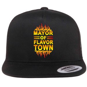 Mayor Of Flavor Town Flat Bill Trucker Hat