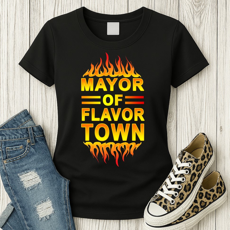 Mayor Of Flavor Town Womens T-Shirt