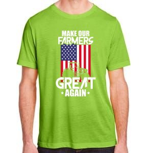 Make Our Farmer Great Again American Farmer Usa Flag Farming Gift Adult ChromaSoft Performance T-Shirt