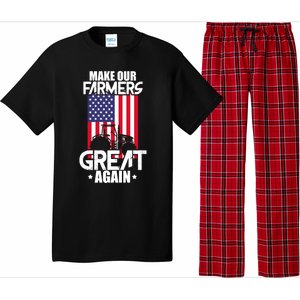 Make Our Farmer Great Again American Farmer Usa Flag Farming Gift Pajama Set