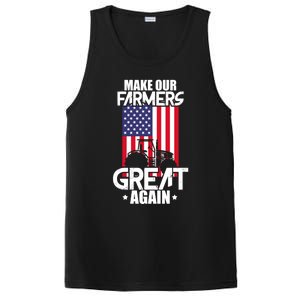 Make Our Farmer Great Again American Farmer Usa Flag Farming Gift PosiCharge Competitor Tank