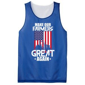 Make Our Farmer Great Again American Farmer Usa Flag Farming Gift Mesh Reversible Basketball Jersey Tank