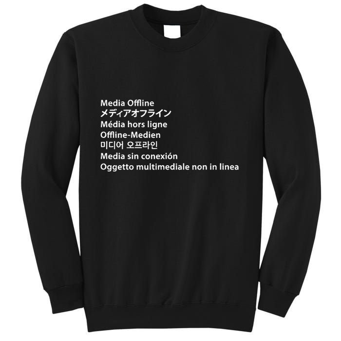 Media Offline Funny Sarcastic Video Editor Error Sweatshirt