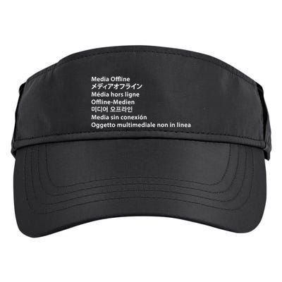 Media Offline Funny Sarcastic Video Editor Error Adult Drive Performance Visor