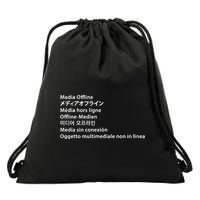 Media Offline Funny Sarcastic Video Editor Error Drawstring Bag