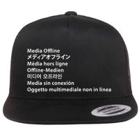 Media Offline Funny Sarcastic Video Editor Error Flatbill Hat