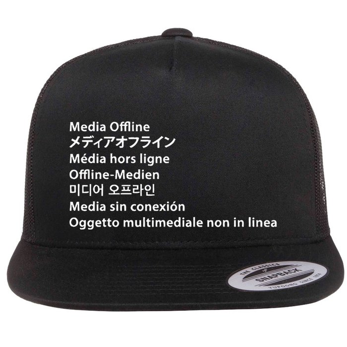 Media Offline Funny Sarcastic Video Editor Error Flatbill Hat