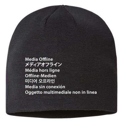 Media Offline Funny Sarcastic Video Editor Error Sustainable Beanie