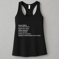 Media Offline Funny Sarcastic Video Editor Error Womens Tank Top