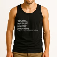 Media Offline Funny Sarcastic Video Editor Error Tank Top
