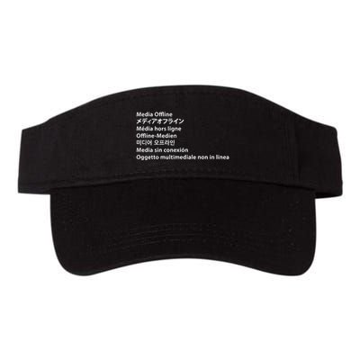 Media Offline Funny Sarcastic Video Editor Error Valucap Bio-Washed Visor