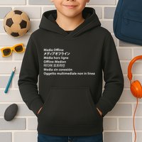 Media Offline Funny Sarcastic Video Editor Error Kids Hoodie