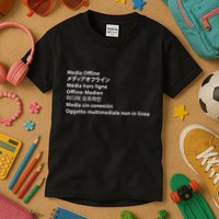 Media Offline Funny Sarcastic Video Editor Error Kids T-Shirt
