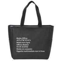 Media Offline Funny Sarcastic Video Editor Error Zip Tote Bag