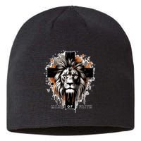 Man Of Faith Lion Of Juda Jesus Christ Cross Christian Catholic Sustainable Beanie