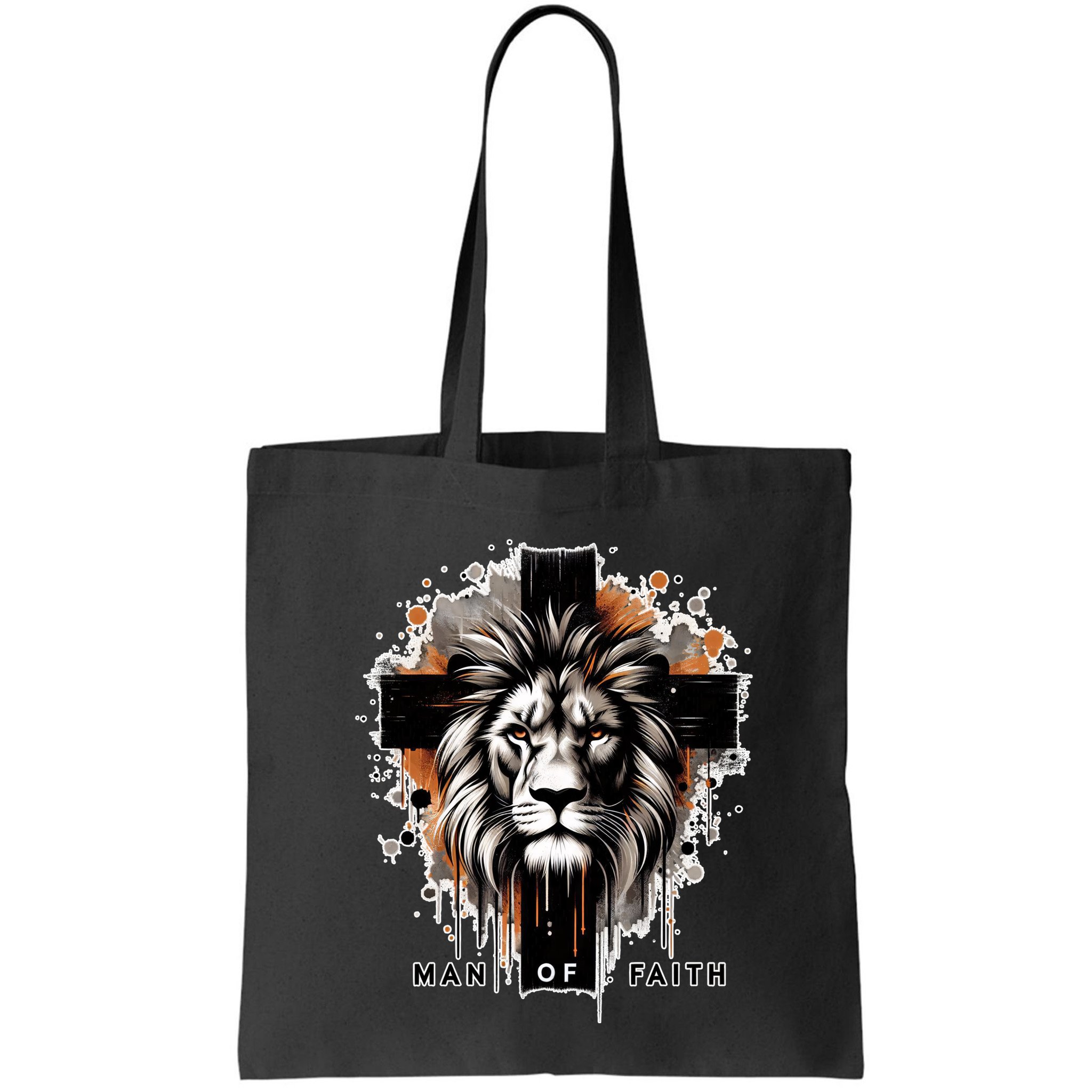 Man Of Faith Lion Of Juda Jesus Christ Cross Christian Catholic Bag
