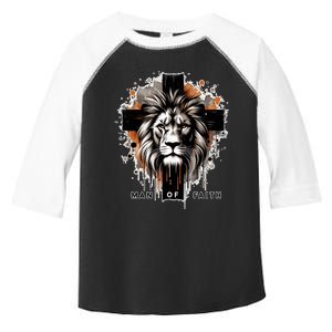 Man Of Faith Lion Of Juda Jesus Christ Cross Christian Catholic Toddler Fine Jersey T-Shirt