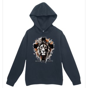 Man Of Faith Lion Of Juda Jesus Christ Cross Christian Catholic Urban Pullover Hoodie