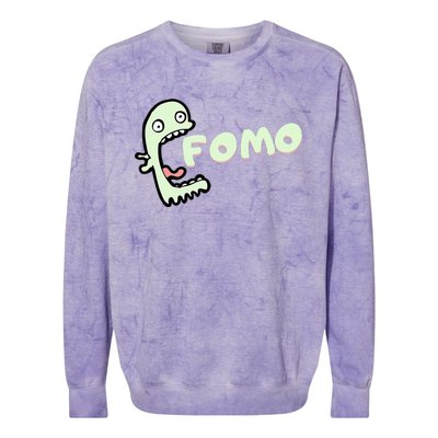 Master Of Fomo Fear of missing out at the stock exchange Colorblast Crewneck Sweatshirt