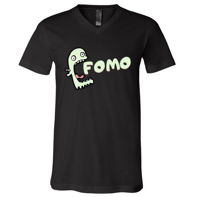 Master Of Fomo Fear of missing out at the stock exchange V-Neck T-Shirt