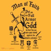 Man of faith put on the full armor of god christian Pom Pom 12in Knit Beanie