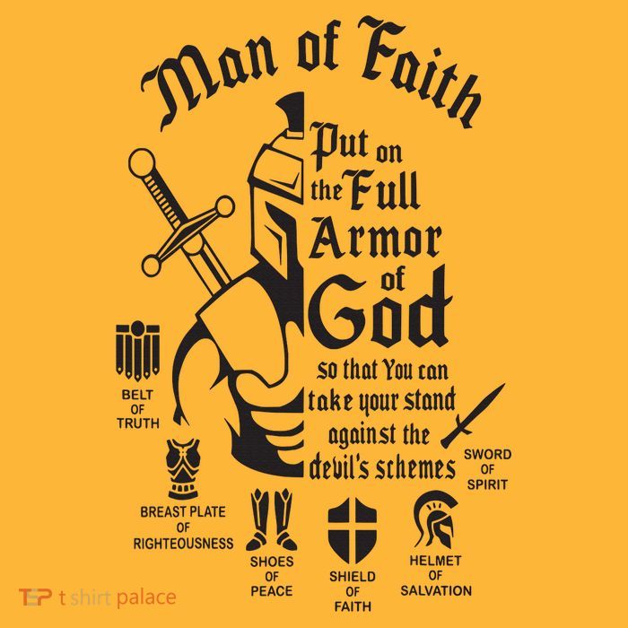 Man of faith put on the full armor of god christian Pom Pom 12in Knit Beanie
